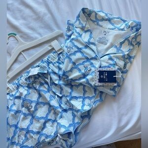 Women's Geo Trellis Short Sleeves & Shorts Pajama Set Roller Rabbit x Target NWT